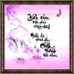Tranh thư pháp vẽ tay